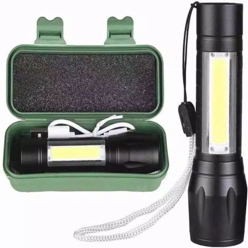 senter SWAT mini LED zoom & SENTER mini+baterai