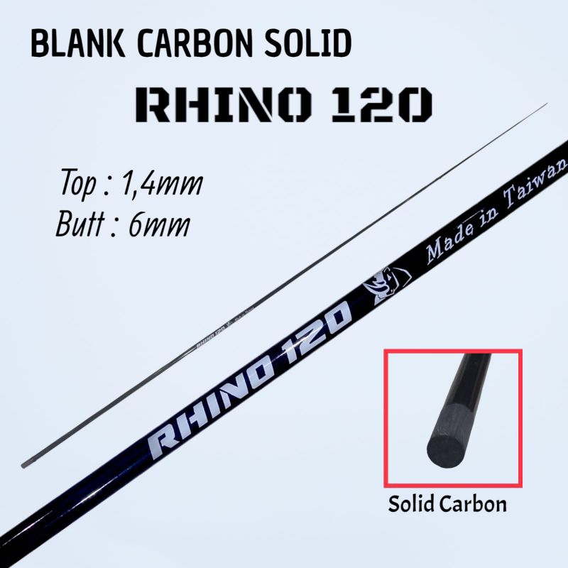 Blank Carbon Solid Rhino 120cm