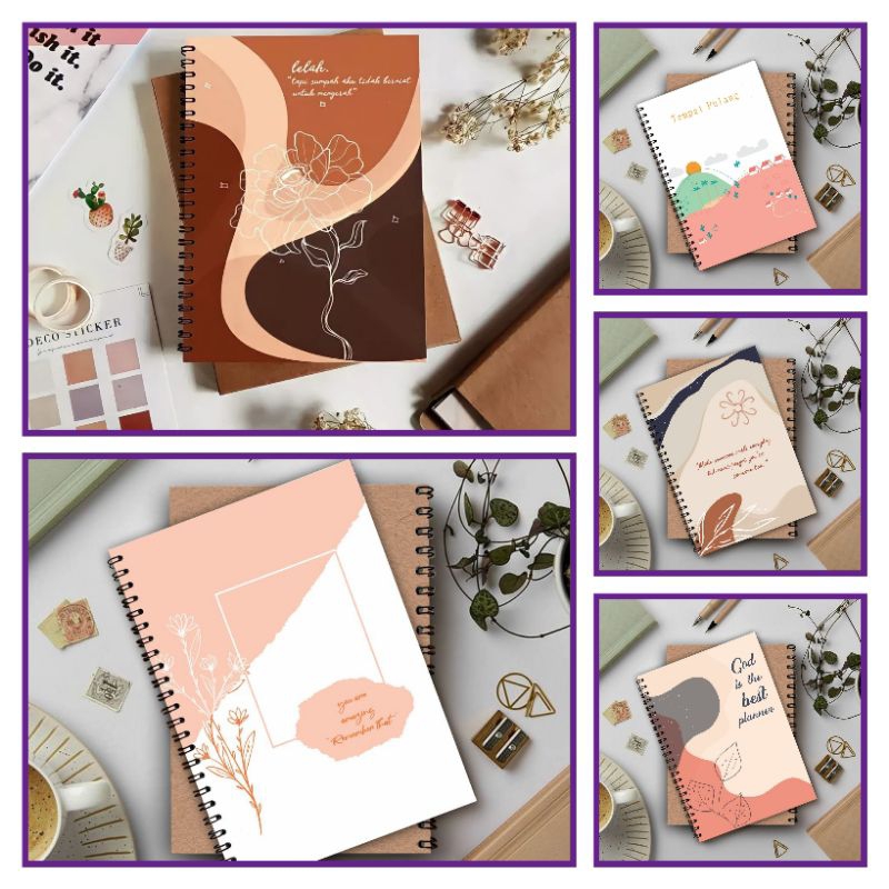 

NOTEBOOK A5 RING MOTIF / BUKU CATATAN RING / BUKU TULIS RING / BUKU SEKOLAH UKURAN 21x15cm