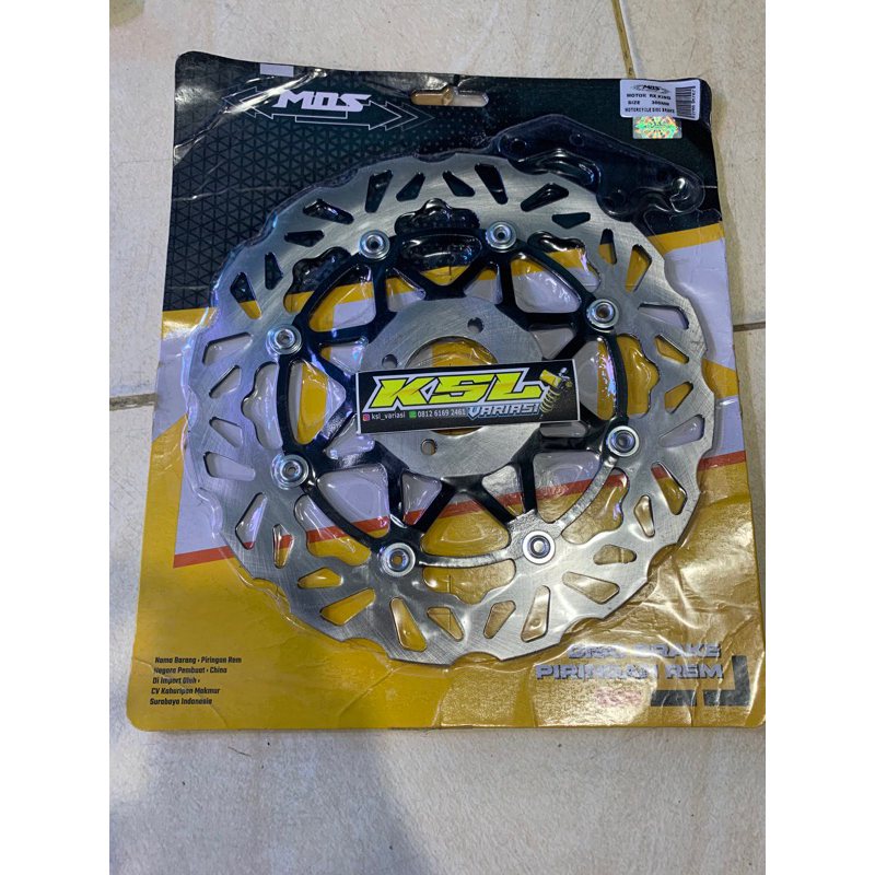 Piringan Cakram depan Mos RX King Uk300mm Original Mos - Hitam copy psm
