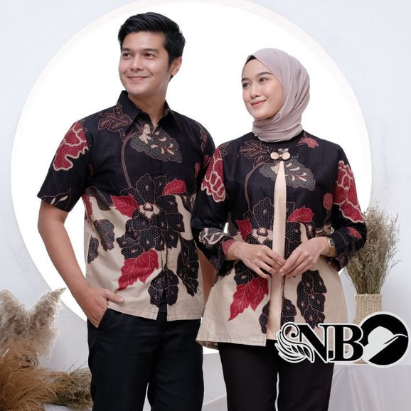 Batik Couple Modern Atasan Blouse Batik Kerja Kantor Wanita