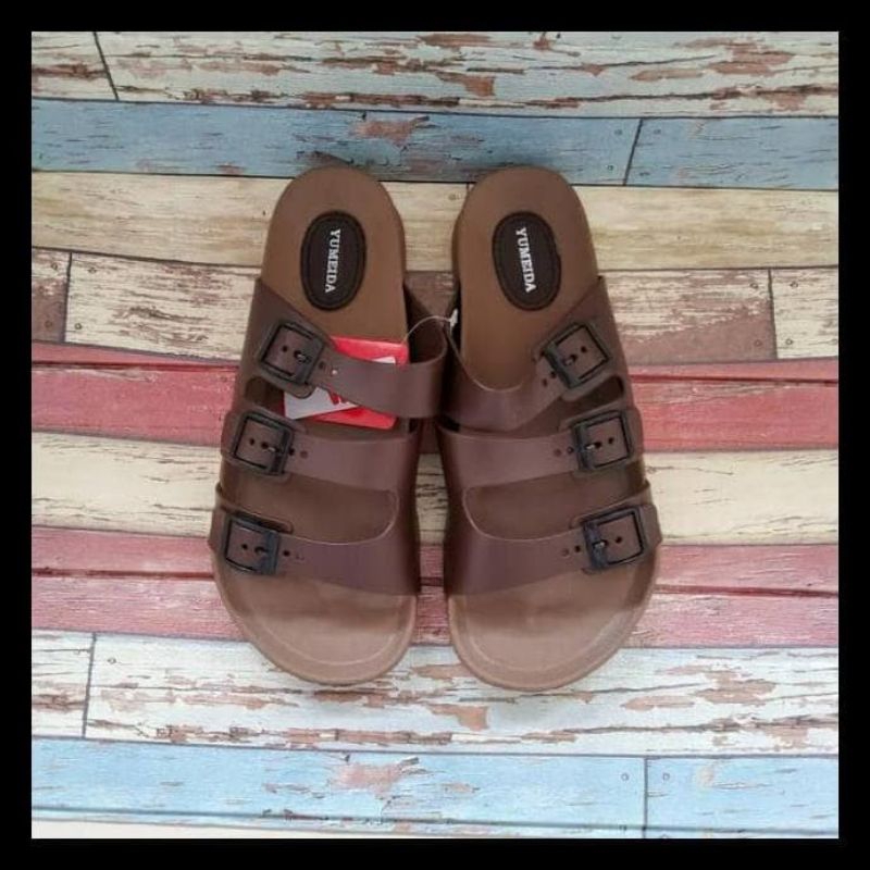 21_45 PROMO Sandal Selop Pria Ban 3 (Tali Gesper)  YUMEIDA 7122L - sandal kokop sandal selop karet