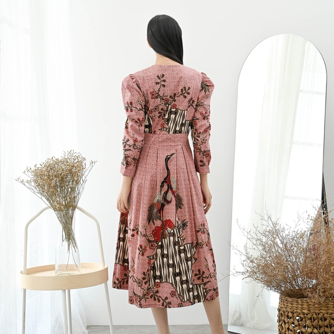 Dress Batik 258 JCO/ Batik Wanita Modern/ Dress Batik Panjang