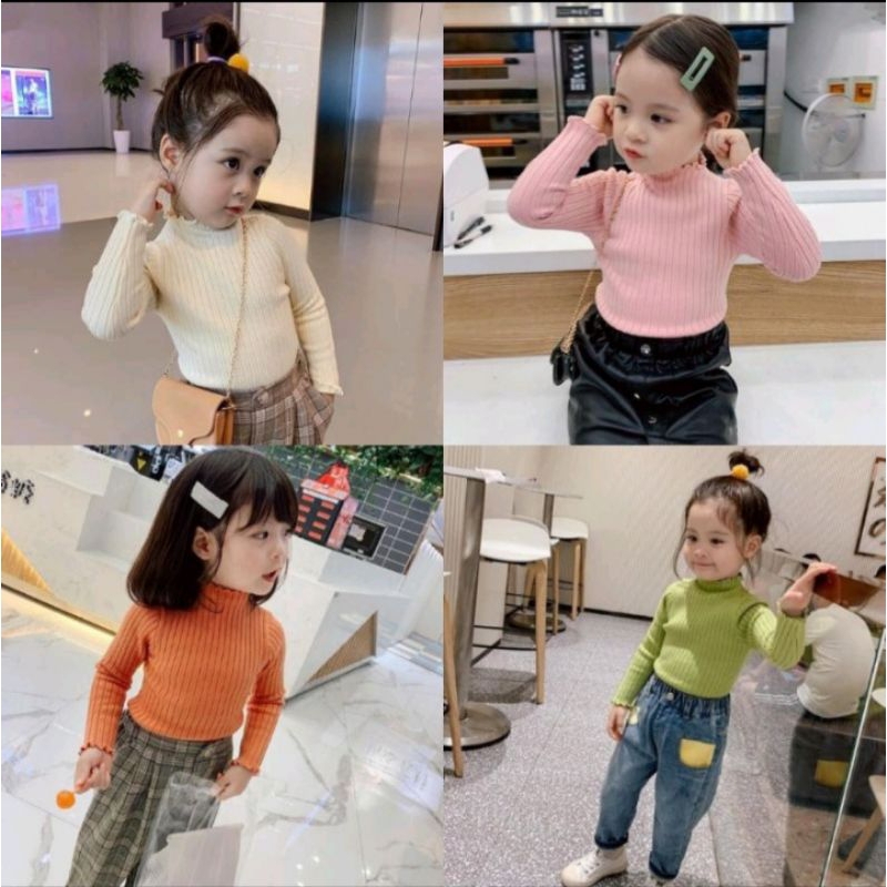 Baju Rajut Anak Perempuan Gaya Korea Usia 3 4 5 Tahun All Size Baju Rajut Anak Perempuan Korea Style
