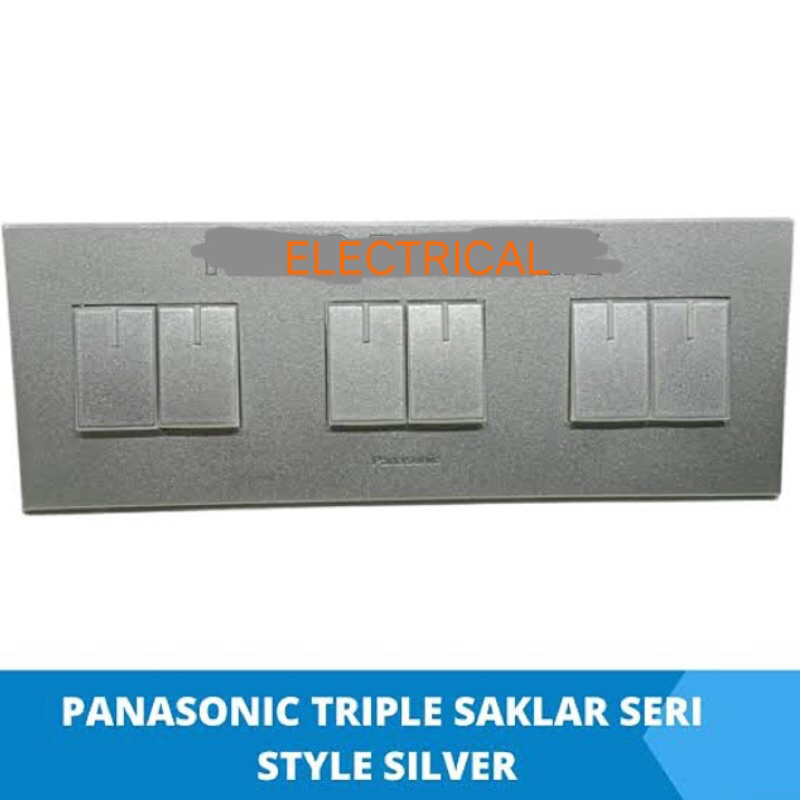 PANASONIC SAKLAR SILVER 6gang / panasonic silver 78069+5931MWS