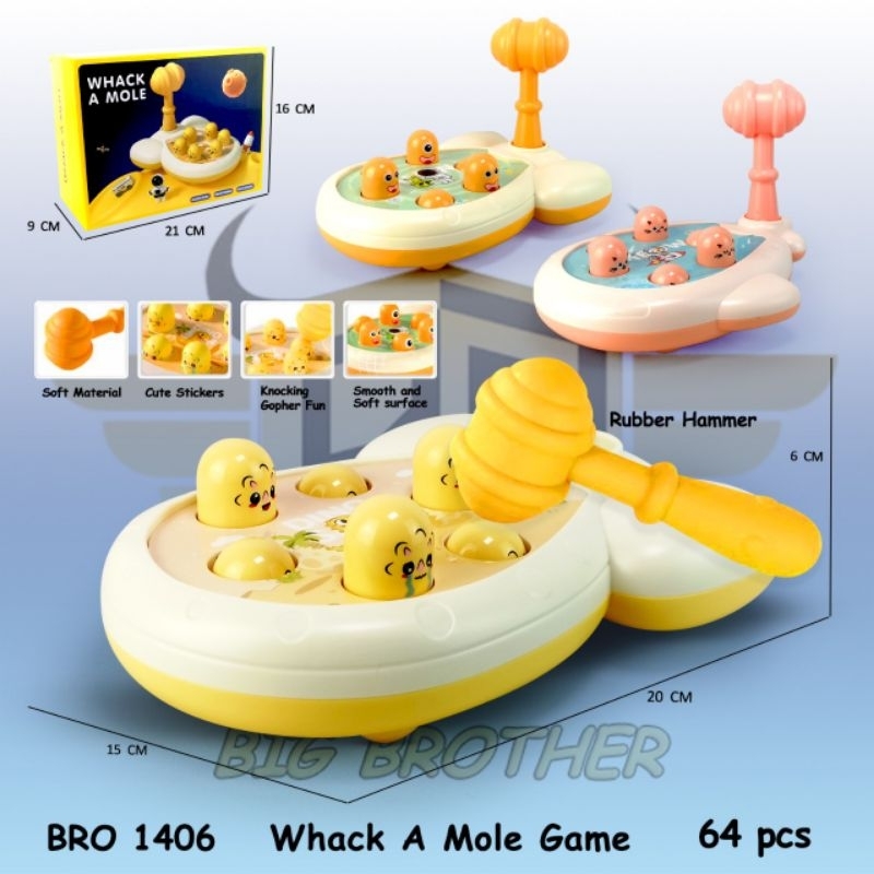 Mainan Anak Pukul Pukulan Palu Tikus Tikusan Tanah Hamster Mainan Edukasi BRO1406