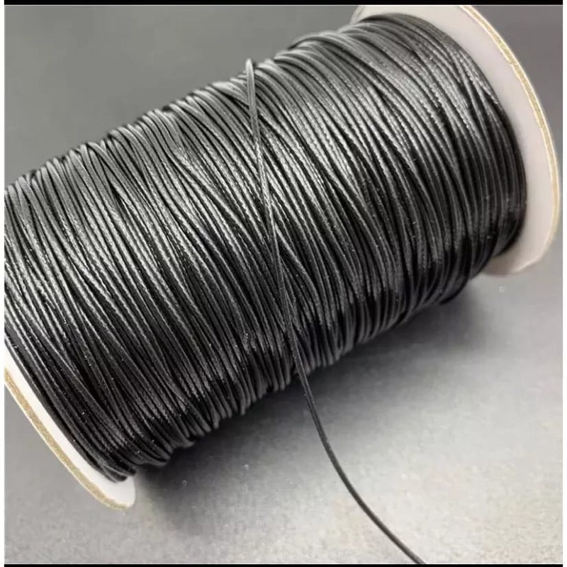 (10 meter)Tali korea ukuran 1,5mm dan 2mm Tali kulit korea bahan untuk gelang,kalung dan kerajinan