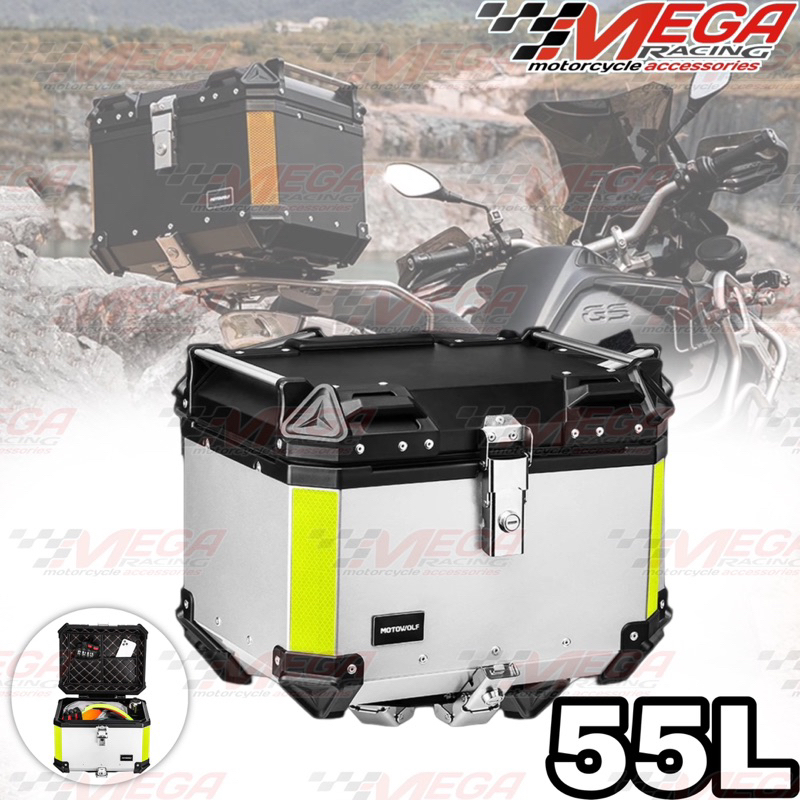 TOPBOX MOTOR BOX BELAKANG MODEL X KAPASITAS 55 LITER KUNCI ALUMINIUM PANNIER