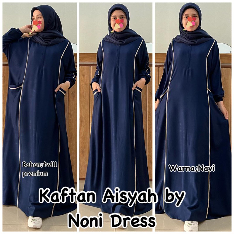 Daster Arab Noni Dress AISYAH Maxi Dress Kaftan Rayon Twill Premium Big Size