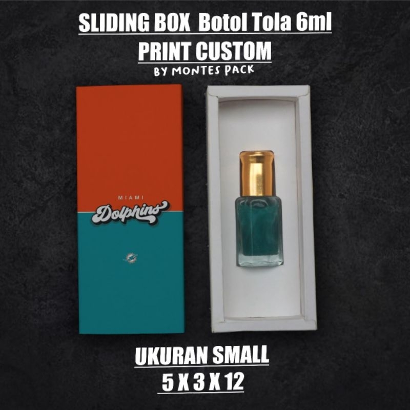 

CUSTOM BOX SLIDING MINI / untuk botol tola 6ml / Sliding Box PRINT CUSTOM ukuran SMALL