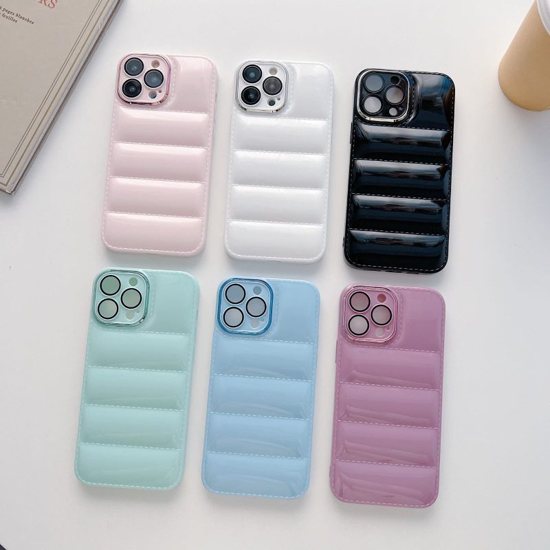 for Iphone 11 11 Pro 11 Pro Max case glossy puff 3D bantalan Korean with lensa camera