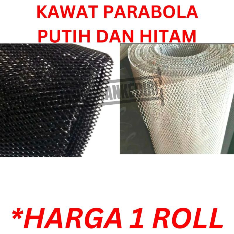 kawat parabola nyamuk baja aluminium hitam dan putih australia roll