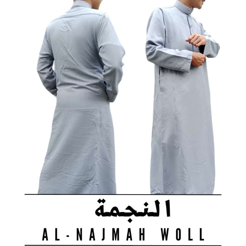 BISA COD JUBAH AL NAJMAH WOLL ORI SAUDI THOBE GAMIS TIMUR TENGAH