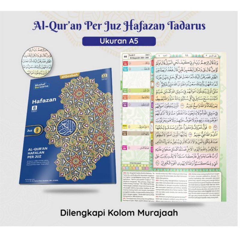 Al Quran Per juz Hafazan Tadarus A5 Blok Warna