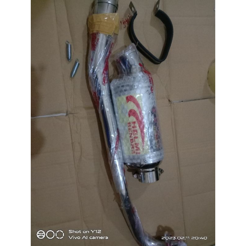 knalpot racing karisma/supra x125/blade merk helmi hendra