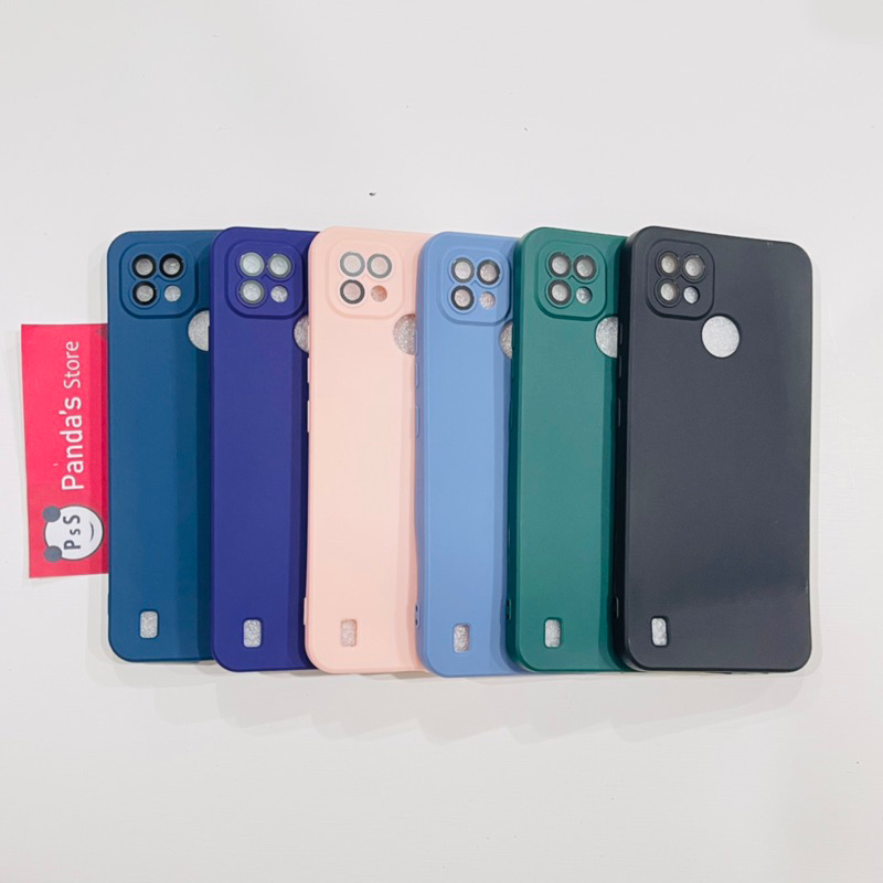 Case Realme C21 Lenspro Makaron Full Color Softcase Pro Lensa