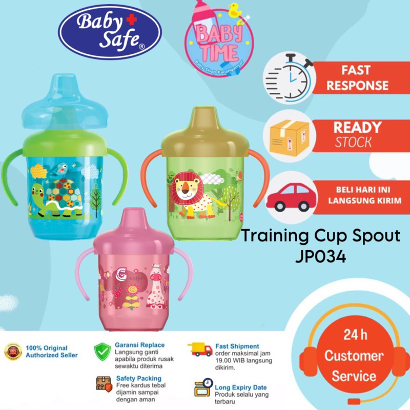 Baby Safe Training Cup Spout 260 ml JP034 - Cangkir Minum Bayi &amp; Anak