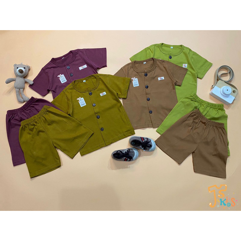 JISA Kids - NEW ARRIVAL FULL KANCING BAJU ANAK/SETELAN ANAK UNISEX KIANO SET BAJU PENDEK CELANA PENDEK