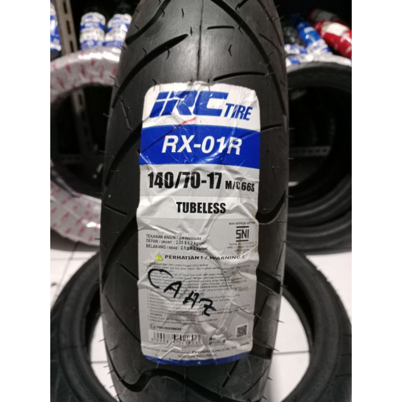 IRC 140/70-17 RX-01R BAN LUAR IRC TUBLESS RING 17