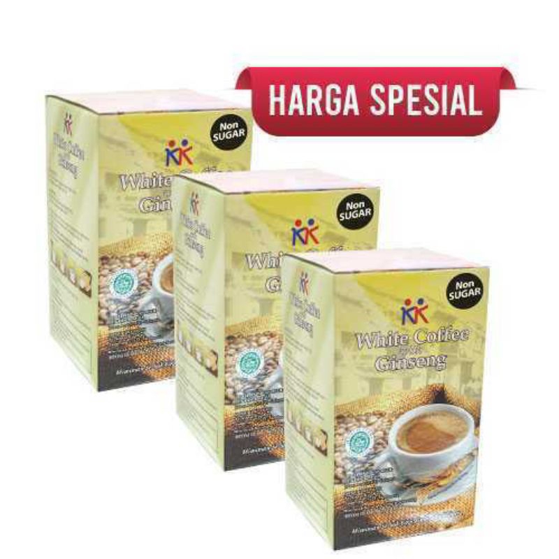 

3 box white coffee with ginseng non-sugar