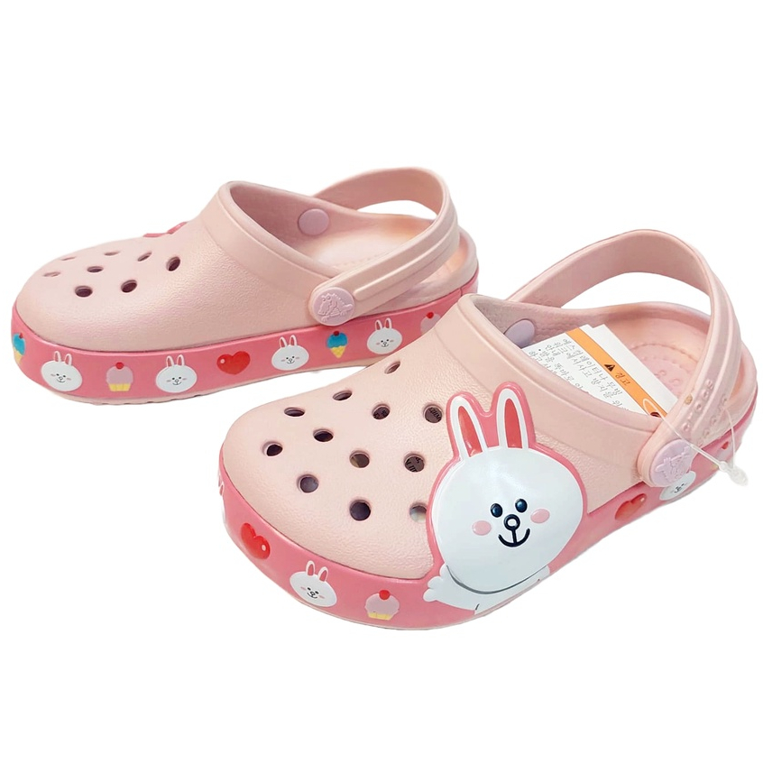 Sandal Crocs Anak Crocs Line Brown Love Cony Original