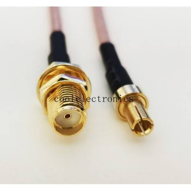 Kabel Pigtail Rg316 SMA female ke TS9 Lurus Gold Panjang 15CM