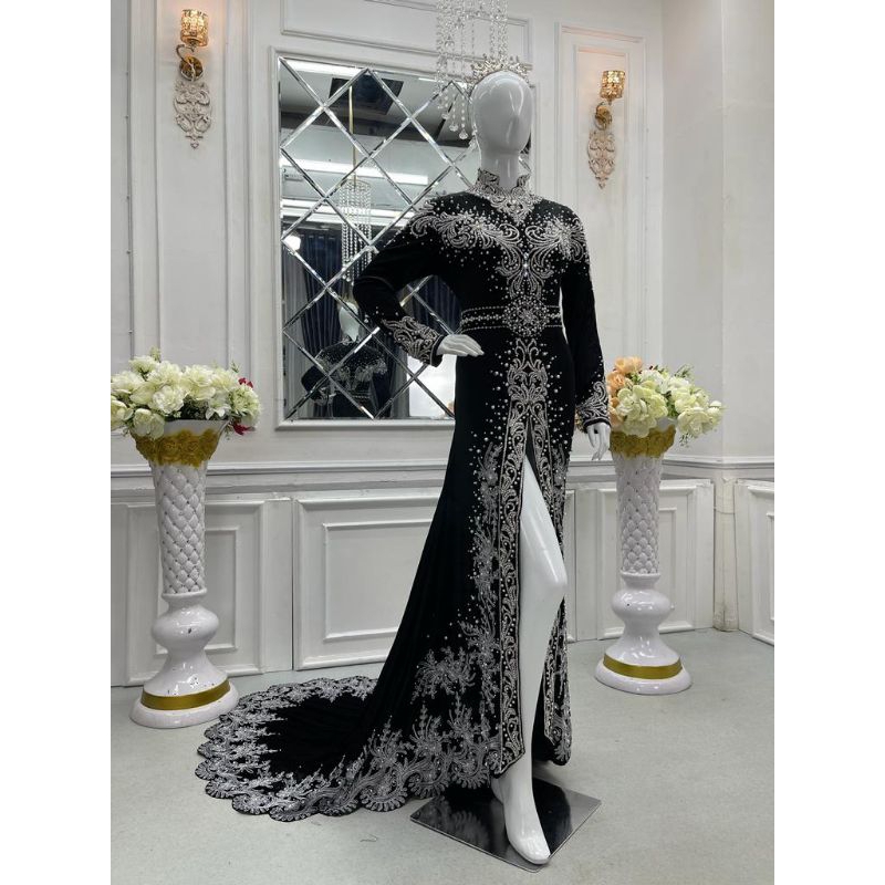 Sutrisno kebaya - Gaun Pengantin Bludru Jawa Solo Mewah Busana Bludru Jawa Pancawati Kebaya Bludru