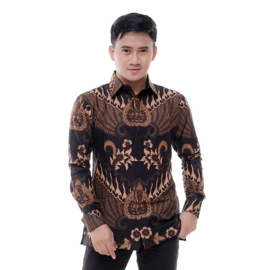 KEMEJA BATIK ARTONESIA MOTIF GARUDA HITAM M L XL XXL LENGAN PANJANG