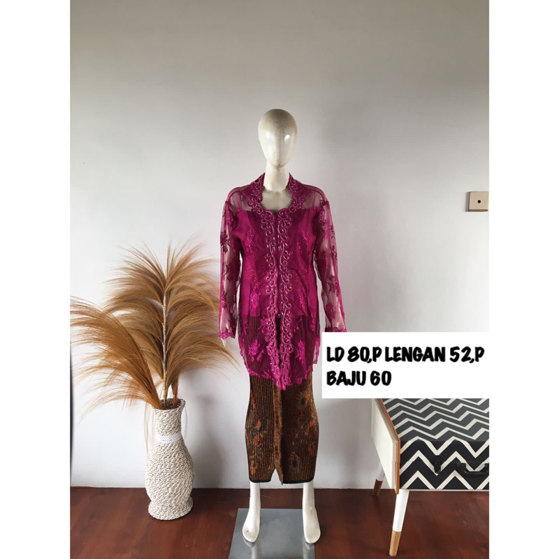 kebaya burgundy/kebaya tunik burgundy