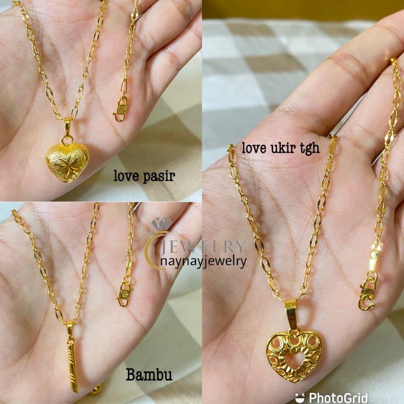 Kalung koin cabe warna 24k / Lapis emas