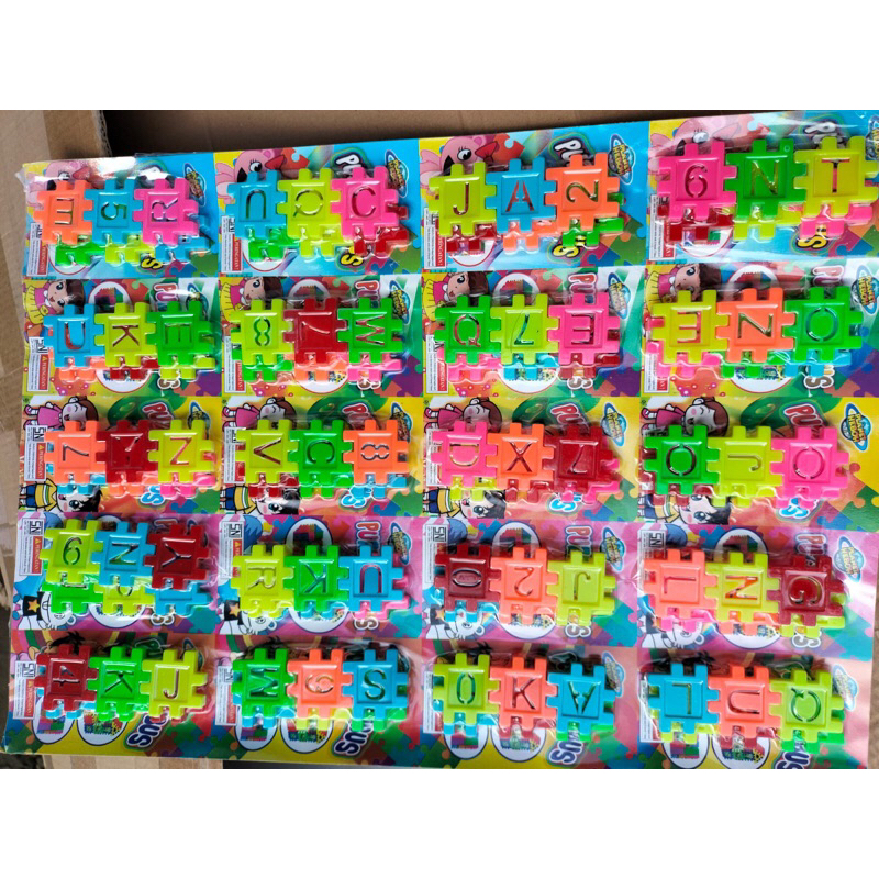 Lego Puzle huruf dan angka isi 20 Lembaran