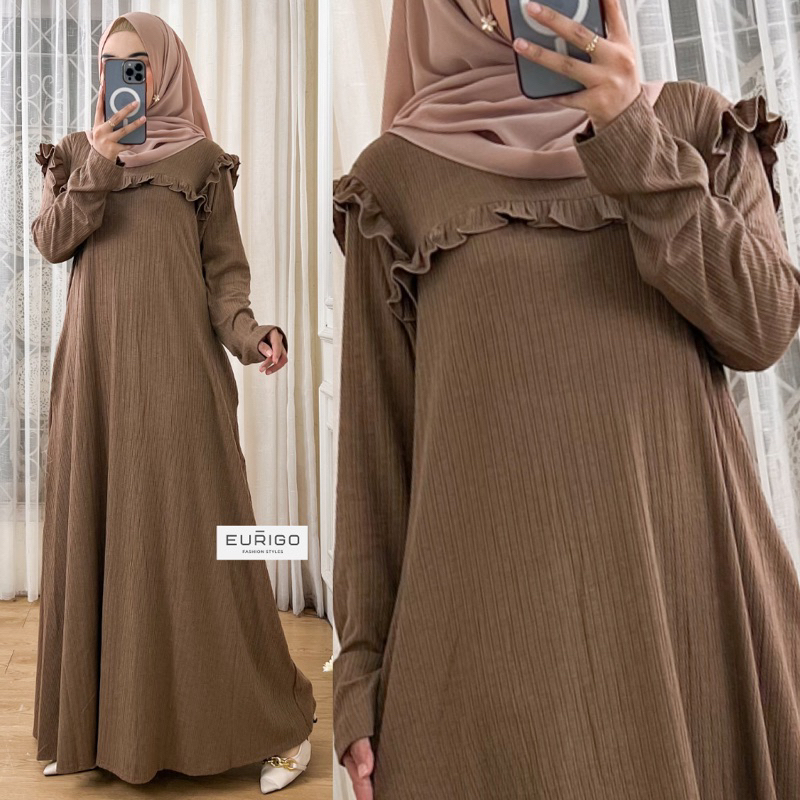 Ranai Maxy - LD 110+ Gamis Kaos Knit Rajut Terbaru Oversize Bigsize Jumbo / 532-7180