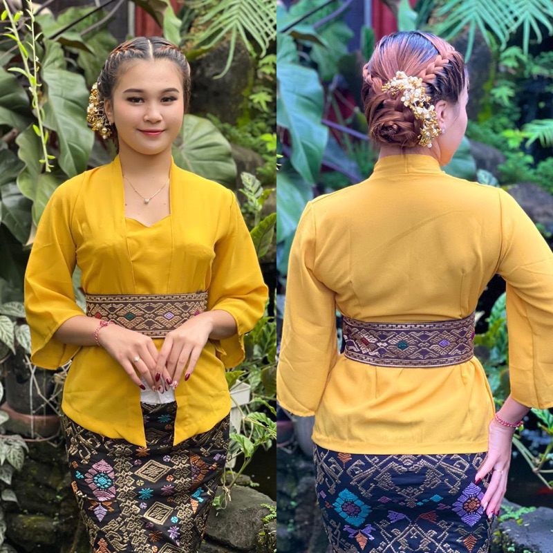 kebaya bet lengan lonceng - kebaya polos modern