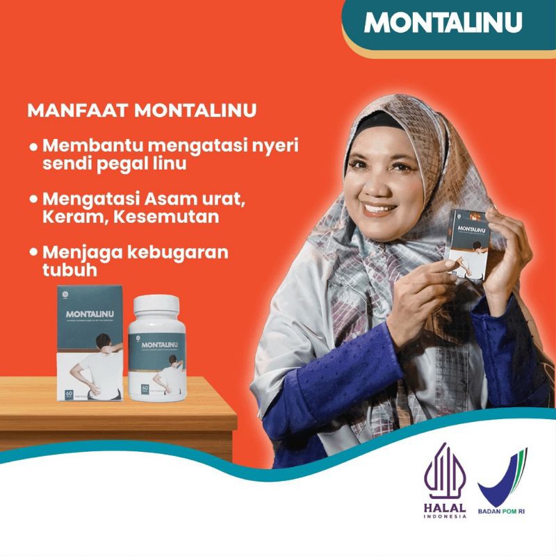 montalinu 100% original obat asam urat jamu pegel linu nyeri sendi herbal montalin