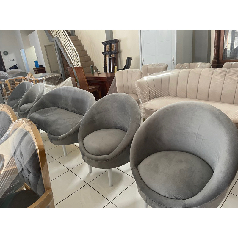 Sofa manten minimalis bulat/sofa pelaminan bulat/kursi manten telur