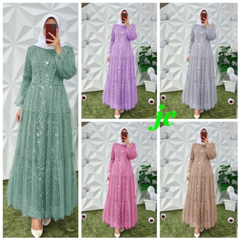 JCZR - Hanura Dress / Dress Wanita Muslimah / Dresa Wanita Elegant Terbaru