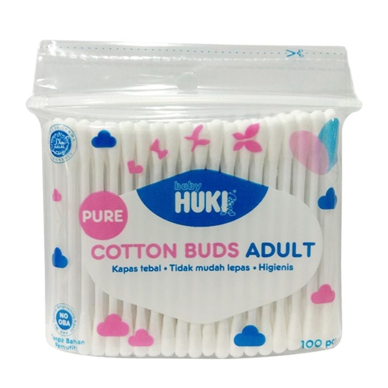 Huki Cotton Buds Adult/ Dewasa 100pcs