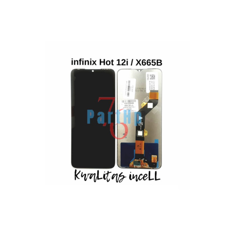 Lcd Touchscreen Fullset Kwalitas InceLL Infinix Hot 12i - X665B- Versi Lama - Hitam