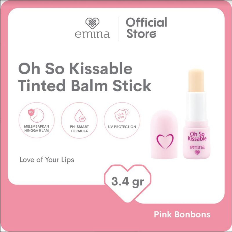 EMINA Oh So Kissable Tinted Balm Stick 3.4g