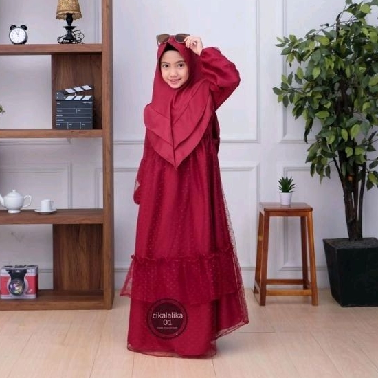 Set gamis anak brukat TILEDOT TANGGUNG