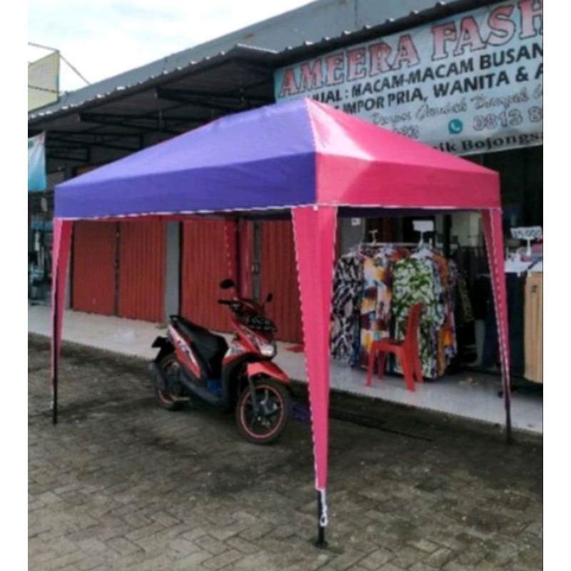 TENDA CAFE  BAZAAR FULL SET SIAP PAKAI UKURAN 2x3 BONGKAR PASANG