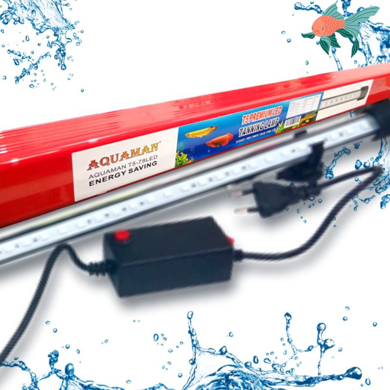 Lampu Led Aquarium Tanning AQUAMAN T5 78 5X GANTI WARNA