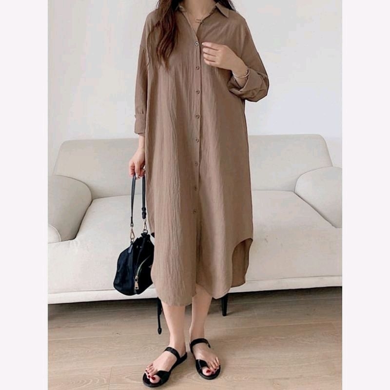Tunik Crincle Airflow Premium// Tunik krincel oversize//Atasan wanita kekinian//Pakaian wanita model Blouse terbaru