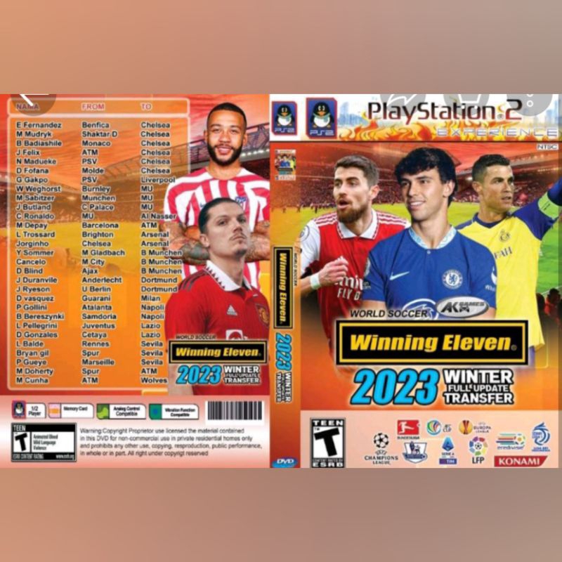 Kaset PS 2 Winning Eleven full Transfer Update 2023