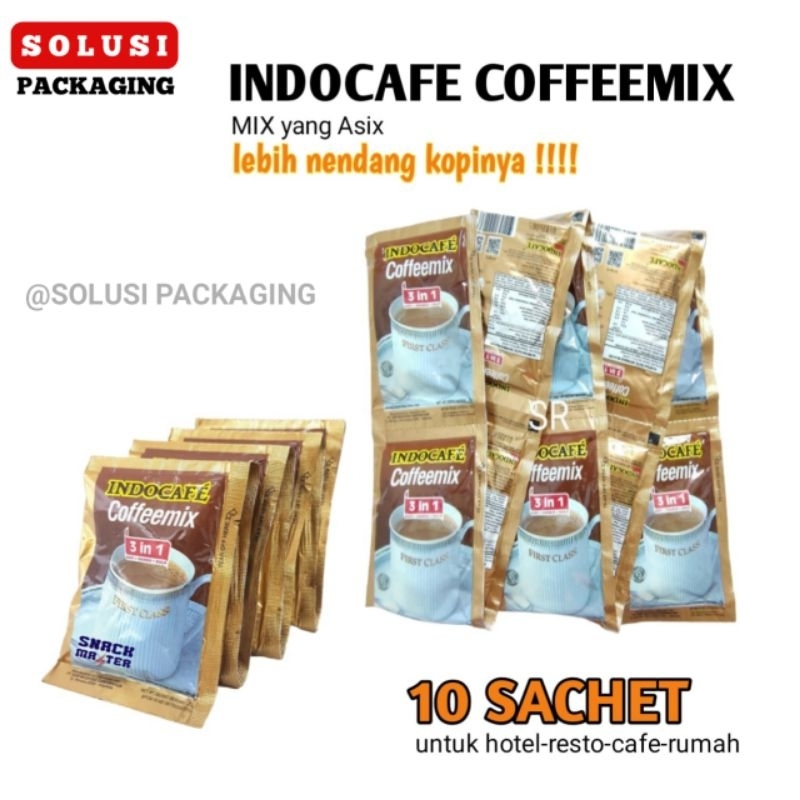 

KOPI INDOCAFE COFFEMIX 3 IN 1 (Kopi, Gula, Krimer) SACHET 20gr ISI 10 SACHET (RENCENG)