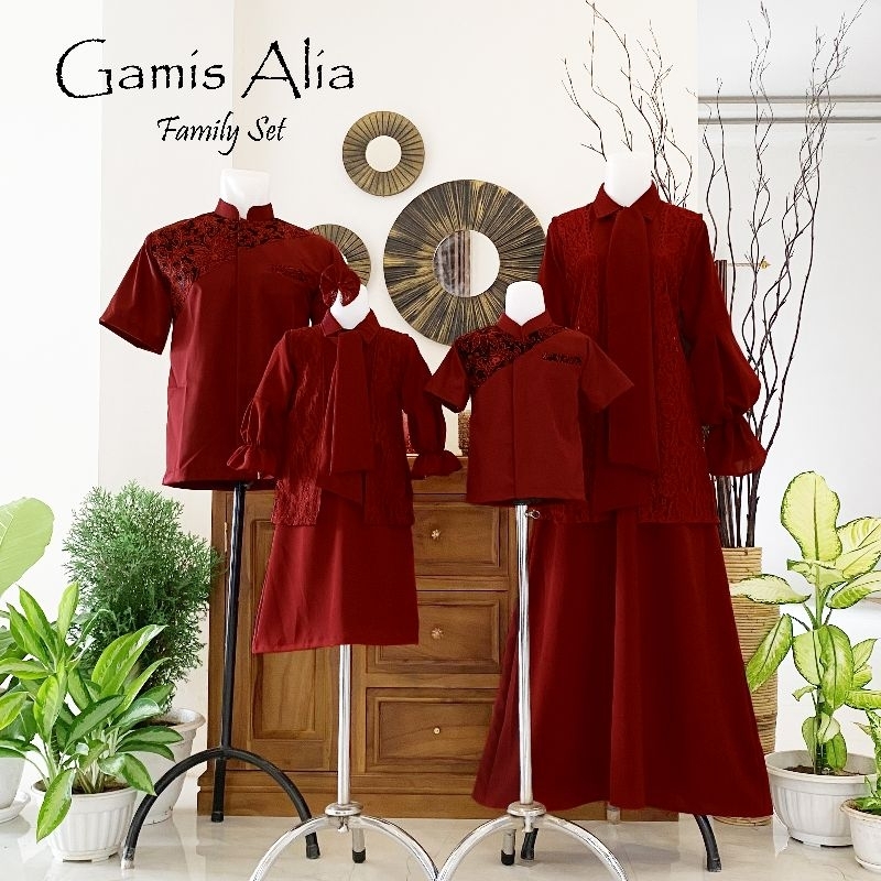 gamis alia family set/gamis lebaran keluarga/gamis couple family/seragam keluarga lebaran/gamis lebaran terbaru/gamis jumbo