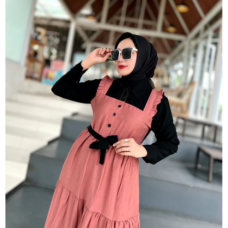 HUSNA DRESS/GAMIS REMAJA TERBARU 2023/DRESS POLOS POLO LINEN