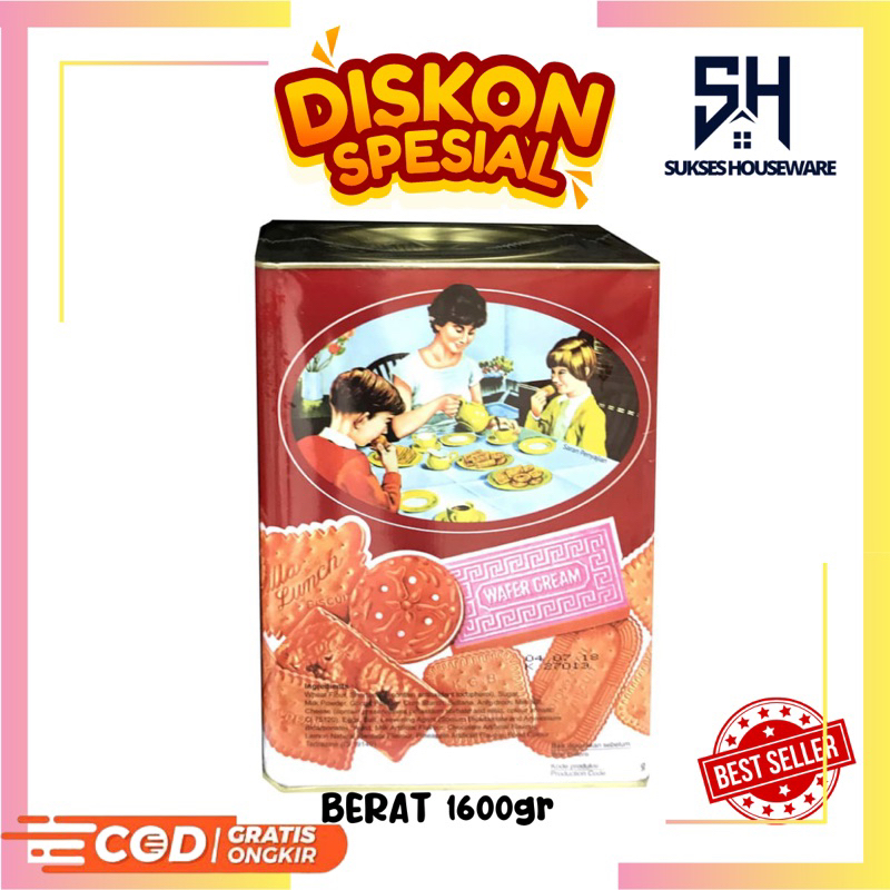 

Kue biskuit Khongguan khong guan merah 1600 gram kaleng