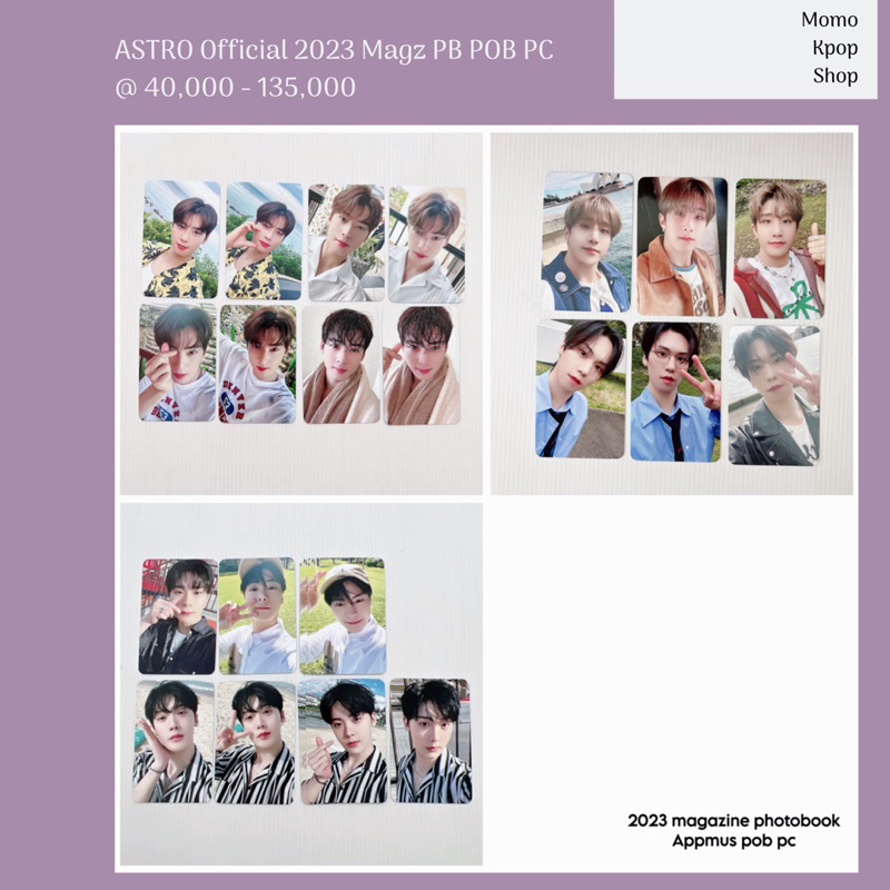 ASTRO Jinjin Eunwoo Moonbin Rocky Sanha Official 2023 Magazine Photobook POB PC Appmus
