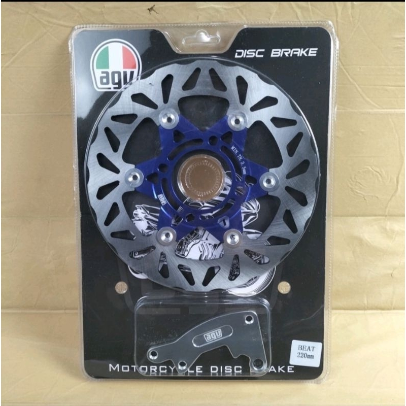 Piringan Disc Cakram Depan Variasi Model PSM Uk-220mm+breket Honda Matic All Beat All Vario All Scoopy All Genio SPACY